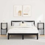 vidaXL Nočný stolík so zásuvkou 2 pcs Čierny dub 35 x 32 x 68,5 cm