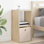 vidaXL Nočný stolík so zásuvkou 2 pcs Sonoma dub 35 x 32 x 68,5 cm – Obrázok 4