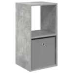 vidaXL Nočný stolík Betónová šedá 35 x 32 x 68,5 cm Kompozitné drevo – Obrázok 2