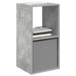 vidaXL Nočný stolík Betónová šedá 35 x 32 x 68,5 cm Kompozitné drevo – Obrázok 3