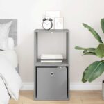 vidaXL Nočný stolík Betónová šedá 35 x 32 x 68,5 cm Kompozitné drevo – Obrázok 4