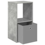 vidaXL Nočný stolík Betónová šedá 35 x 32 x 68,5 cm Kompozitné drevo – Obrázok 5
