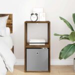 vidaXL Nočný stolík Dymová dub 35 x 32 x 68,5 cm Kompozitné drevo – Obrázok 4