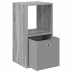vidaXL Nočný stolík Sivý Sonoma 35 x 32 x 68,5 cm Kompozitné drevo – Obrázok 5