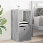 vidaXL Nočný stolík 2 pcs Sivý Sonoma 35 x 32 x 68,5 cm – Obrázok 4