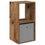 vidaXL Nočný stolík Staré drevo 35 x 32 x 68,5 cm Kompozitné drevo – Obrázok 2