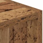 vidaXL Nočný stolík so zásuvkou 2 pcs Staré drevo 35 x 32 x 68,5 cm – Obrázok 9