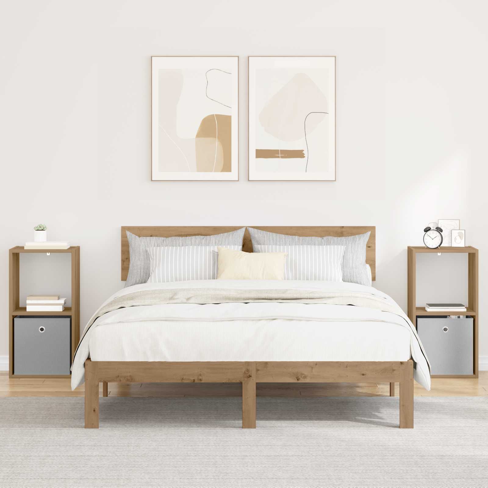 8000643_1.jpg vidaXL Nočný stolík so zásuvkou 2 pcs Remeselný dub 35 x 32 x 68,5 cm – Obrázok 1