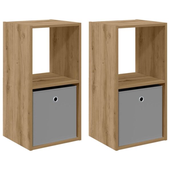 vidaXL Nočný stolík so zásuvkou 2 pcs Remeselný dub 35 x 32 x 68,5 cm – Obrázok 2