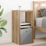 vidaXL Nočný stolík so zásuvkou 2 pcs Remeselný dub 35 x 32 x 68,5 cm – Obrázok 4