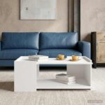 vidaXL Konferenčný stolík Biela 90 x 50 x 33 cm Kompozitné drevo – Obrázok 4