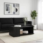 vidaXL Konferenčný stolík Čierny dub 90 x 50 x 33 cm Kompozitné drevo – Obrázok 4