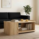 vidaXL Konferenčný stolík Dub sonoma 90 x 50 x 33 cm Kompozitné drevo