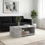 vidaXL Konferenčný stolík Betónovo sivá 90 x 50 x 33 cm – Obrázok 4