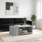 vidaXL Konferenčný stolík Sivá sonoma 90 x 50 x 33 cm Kompozitné drevo