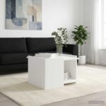 vidaXL Konferenčný stolík Biela 50,5 x 50 x 33 cm Kompozitné drevo – Obrázok 4