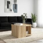 vidaXL Konferenčný stolík Dub sonoma 50,5 x 50 x 33 cm – Obrázok 4