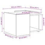 vidaXL Konferenčný stolík Dub sonoma 50,5 x 50 x 33 cm – Obrázok 9