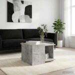 vidaXL Konferenčný stolík Betónovo sivá 50,5 x 50 x 33 cm