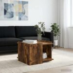 vidaXL Konferenčný stolík Dymový dub 50,5 x 50 x 33 cm – Obrázok 4