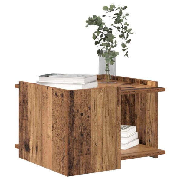 vidaXL Konferenčný stolík Staré drevo 50,5 x 50 x 33 cm – Obrázok 3