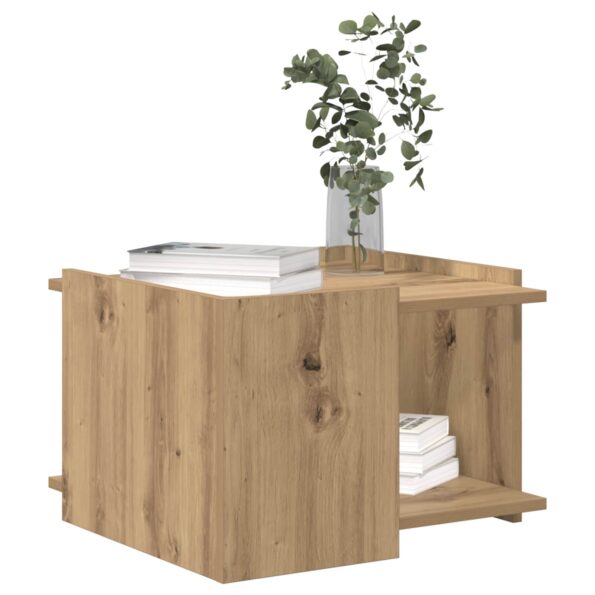vidaXL Konferenčný stolík Dub artisan 50,5 x 50 x 33 cm – Obrázok 3