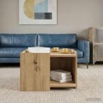 vidaXL Konferenčný stolík Dub artisan 50,5 x 50 x 33 cm – Obrázok 4
