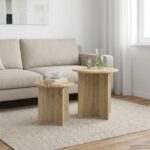 vidaXL Sada príručných stolíkov 2 pcs Dub sonoma Konštruované drevo