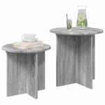 vidaXL Sada príručných stolíkov 2 pcs Sivá sonoma Konštruované drevo – Obrázok 3