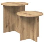 vidaXL Sada príručných stolíkov 2 pcs Dub artisan Konštruované drevo – Obrázok 2