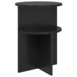 vidaXL Bočný stôl Čierny dub Ø 39,5 x 55 cm Kompozitné drevo – Obrázok 2
