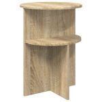 vidaXL Bočný stôl Dub sonoma Ø 39,5 x 55 cm Kompozitné drevo – Obrázok 2
