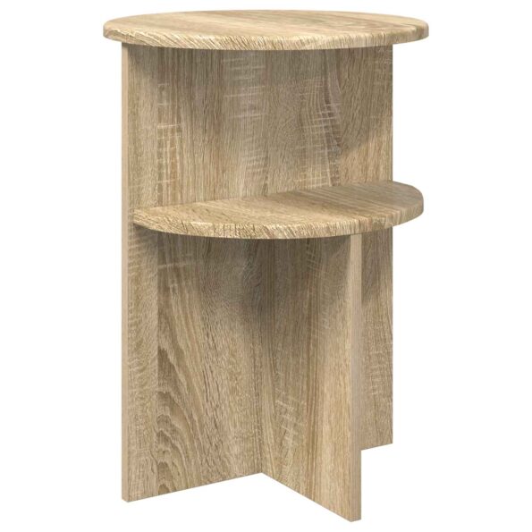 vidaXL Bočný stôl Dub sonoma Ø 39,5 x 55 cm Kompozitné drevo – Obrázok 2