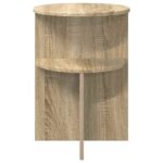 vidaXL Bočný stôl Dub sonoma Ø 39,5 x 55 cm Kompozitné drevo – Obrázok 5