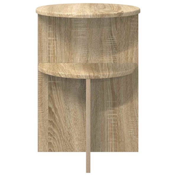 vidaXL Bočný stôl Dub sonoma Ø 39,5 x 55 cm Kompozitné drevo – Obrázok 5