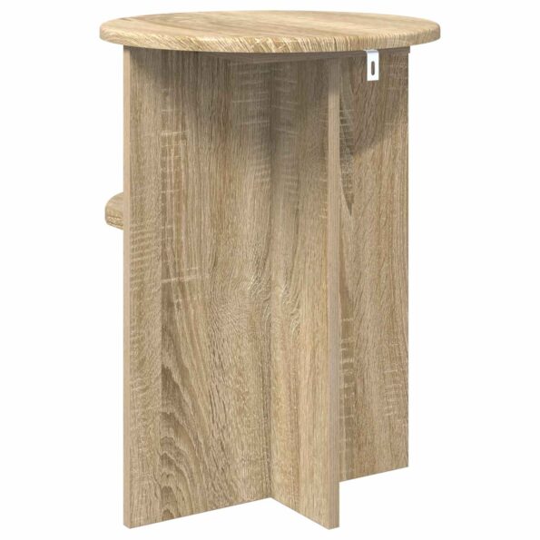 vidaXL Bočný stôl Dub sonoma Ø 39,5 x 55 cm Kompozitné drevo – Obrázok 7