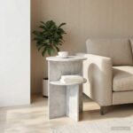 vidaXL Bočný stôl Betónovo sivá Ø 39,5 x 55 cm Kompozitné drevo – Obrázok 4