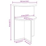 vidaXL Bočný stôl s úložiskom Biela s vysokým leskom Ø 39,5 x 55 cm – Obrázok 10