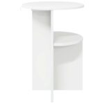 vidaXL Bočný stôl s úložiskom Biela s vysokým leskom Ø 39,5 x 55 cm – Obrázok 6