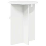 vidaXL Bočný stôl s úložiskom Biela s vysokým leskom Ø 39,5 x 55 cm – Obrázok 7
