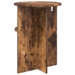 vidaXL Bočný stôl Dymový dub Ø 39,5 x 55 cm Kompozitné drevo – Obrázok 7