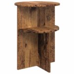 vidaXL Bočný stôl Staré drevo Ø 39,5 x 55 cm Kompozitné drevo – Obrázok 2