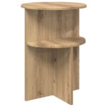 vidaXL Bočný stôl Dub artisan Ø 39,5 x 55 cm Kompozitné drevo – Obrázok 2
