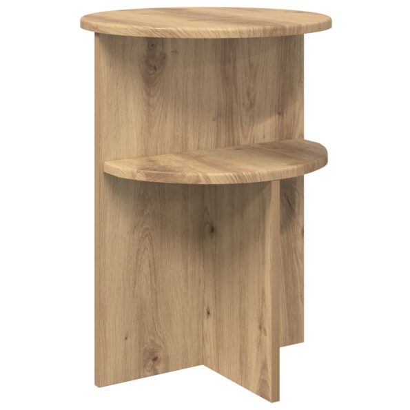 vidaXL Bočný stôl Dub artisan Ø 39,5 x 55 cm Kompozitné drevo – Obrázok 2