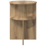 vidaXL Bočný stôl Dub artisan Ø 39,5 x 55 cm Kompozitné drevo – Obrázok 5