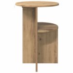 vidaXL Bočný stôl Dub artisan Ø 39,5 x 55 cm Kompozitné drevo – Obrázok 6