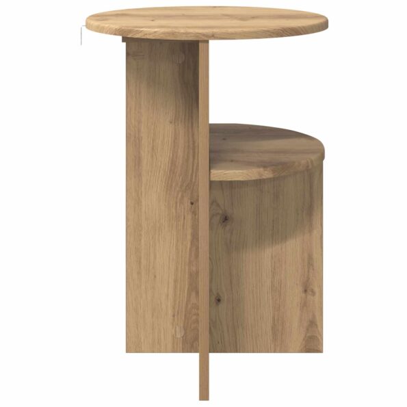 vidaXL Bočný stôl Dub artisan Ø 39,5 x 55 cm Kompozitné drevo – Obrázok 6