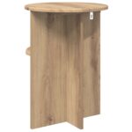 vidaXL Bočný stôl Dub artisan Ø 39,5 x 55 cm Kompozitné drevo – Obrázok 7