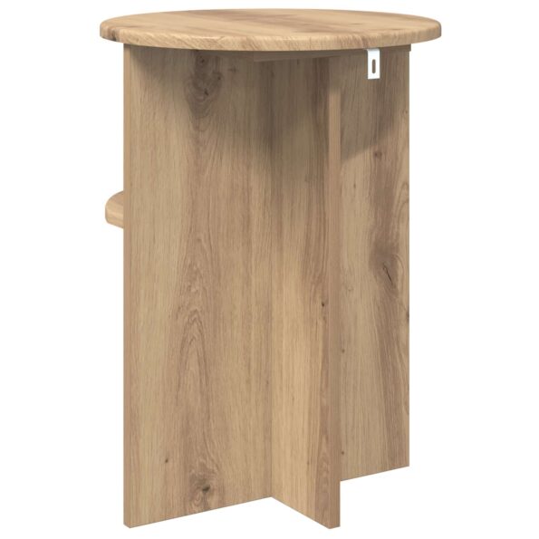 vidaXL Bočný stôl Dub artisan Ø 39,5 x 55 cm Kompozitné drevo – Obrázok 7