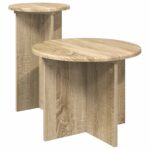 vidaXL Sada príručných stolíkov 2 pcs Dub sonoma Kompozitné drevo – Obrázok 2
